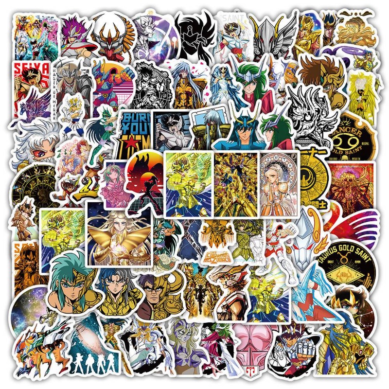 Laptop Accessory - 101 Pezzi Adesivi Anime Saint Seiya,