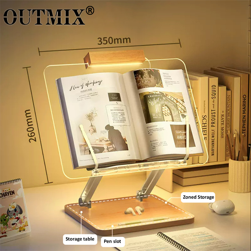 Laptop Accessories Holder - Supporto da Lettura in Legno con