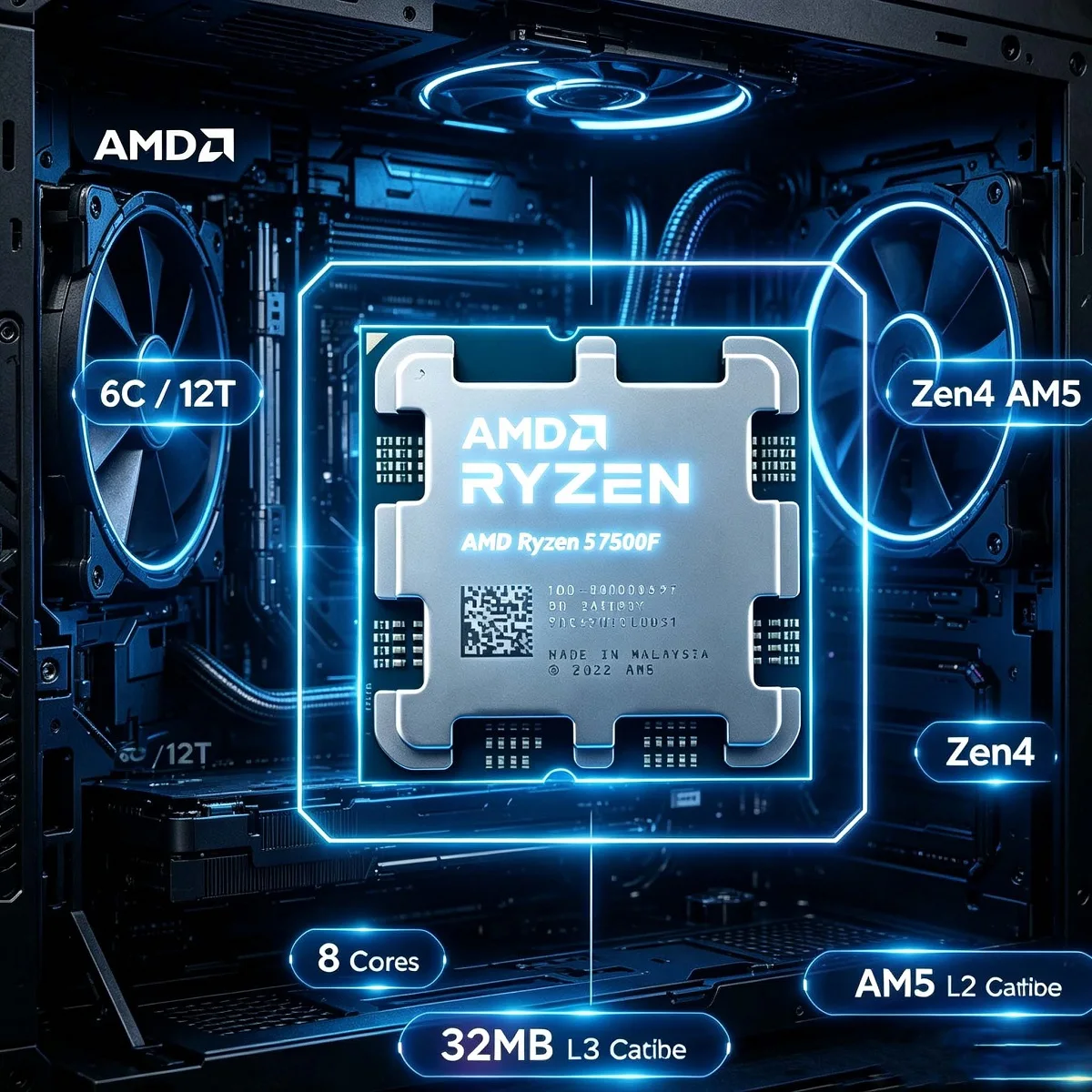 CPU AMD Ryzen 5 7500F per Gami - Amd Cpu Ryzen 5 recensione e prezzo