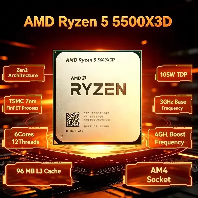 Processore AMD Ryzen 5 5500X3D - Amd Cpu Ryzen 5 recensione e prezzo