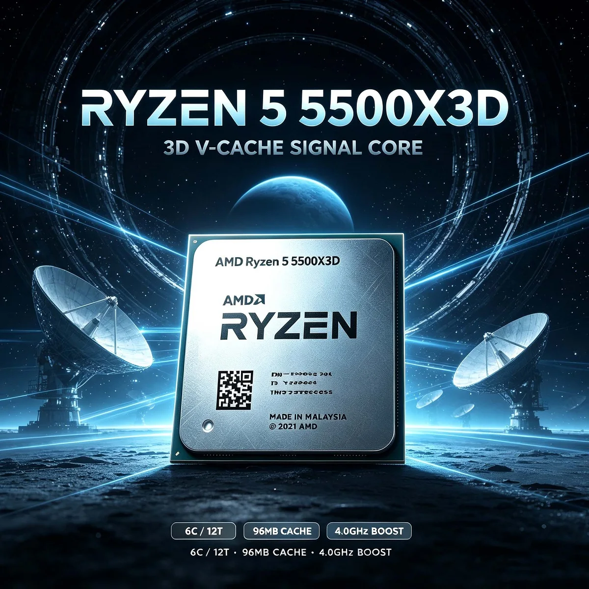 AMD Ryzen 5 5500X3D R5 5500X3D - Amd Cpu Ryzen 5 recensione e prezzo